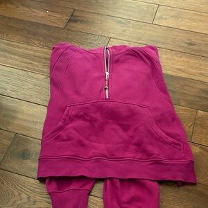 Lululemon Magenta Half-Zip Hoodie